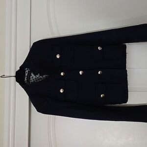 Zara Womans Navy Military Jacket